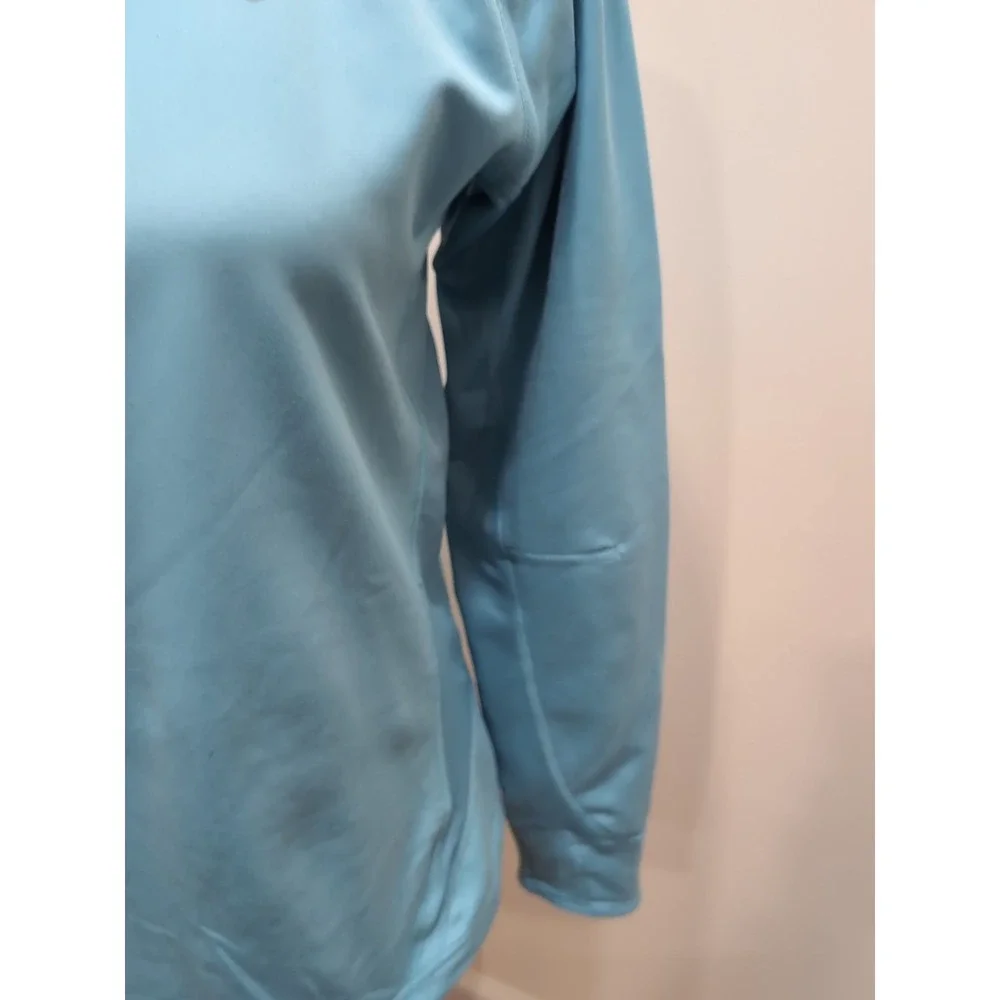 Nike Fit Dri Women's 1/2 Zip‎ Pullover w/Hood Size Large (12-14) Powder Blue